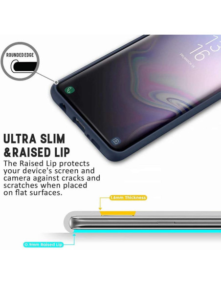 P40 Pro Gummibelagd Mattsvart Silikon Skal