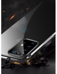 Stötdämpande gummiskal V2 för Huawei P40 Pro, sett från sidan med telefon monterad 2