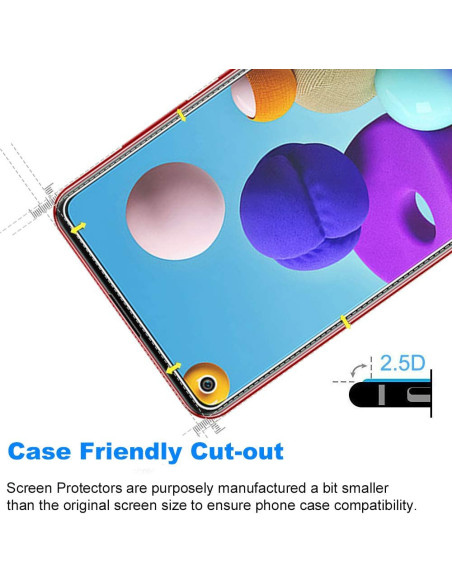 2-PACK Samsung A21s Härdat glas 0.26mm 2.5D 9H