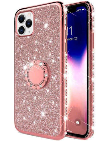 iPhone 11 Pro Max Stötdämpande Skal med Ringhållare Strass