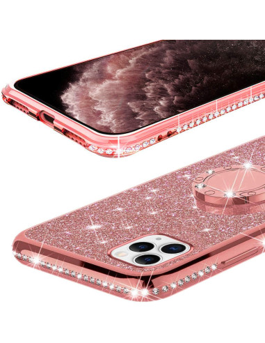 iPhone 11 Pro Max Stötdämpande Skal med Ringhållare Strass