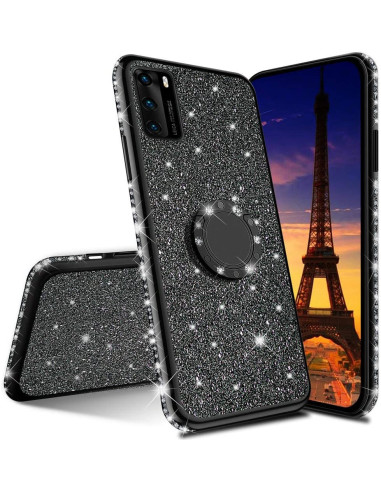 Samsung A41 Stötdämpande Skal med Ringhållare Strass