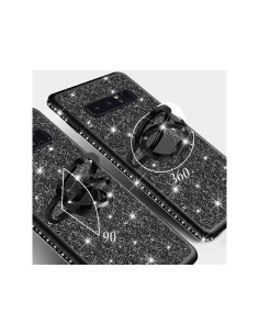Samsung S10 Plus Stötdämpande Skal med Ringhållare Strass 2