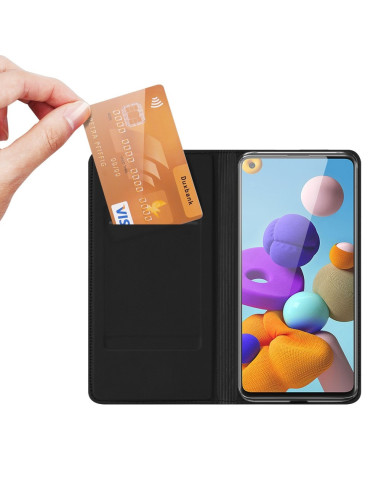 Samsung A21s Flipfodral Skin Pro med Kortfack