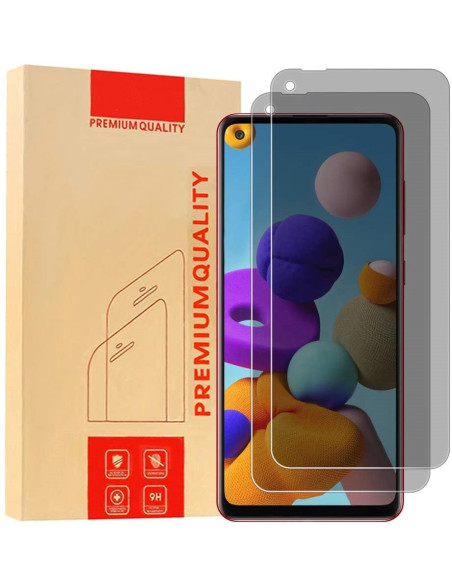 2-PACK Samsung A21s Privacy Härdat glas 0.26mm 2.5D 9H