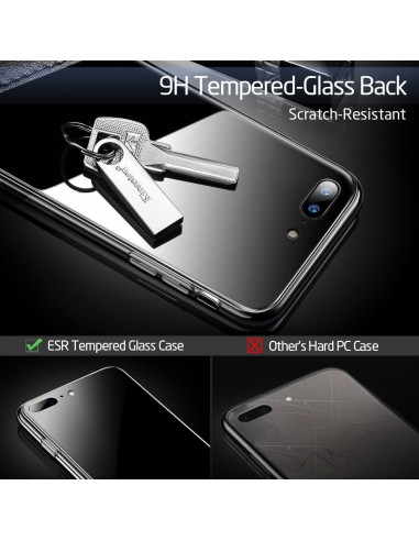 iPhone SE (2020 &amp; 2022) Stötdämpande Skal 9H Härdat Glas Baksida Glassback