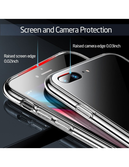 iPhone SE (2020 &amp; 2022) Stötdämpande Skal 9H Härdat Glas Baksida Glassback