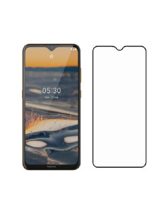 Framifrån vy av härdat glas för Nokia 5.3 med fullframe design