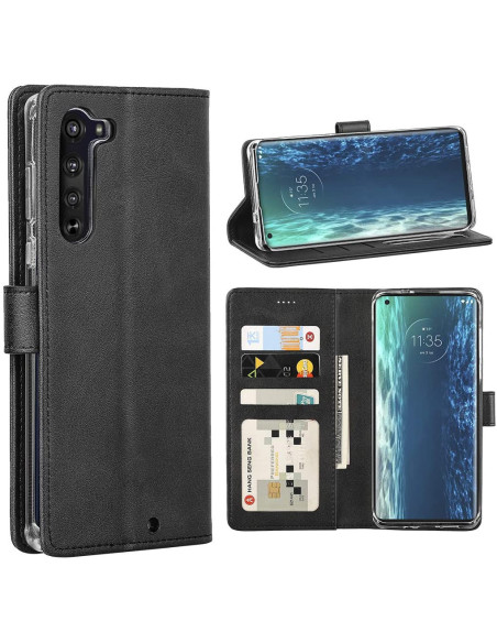 Motorola Moto Edge Plus Plånboksfodral PU-Läder 4-FACK