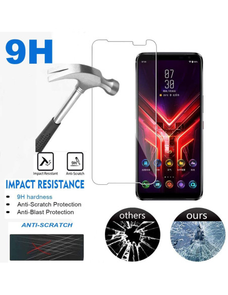 2-PACK ROG Phone 3 Härdat glas 0.26mm 2.5D 9H