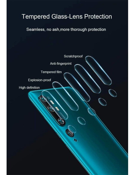 Detaljvy av linsskydd med skyddande egenskaper för Motorola Moto G8 Power