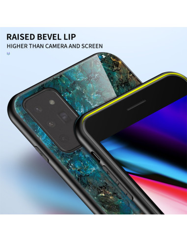 Samsung Note 20 Marmorskal 9H Härdat Glas Baksida Glassback V2