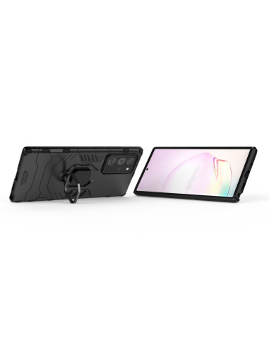 Samsung Note 20 Ultra skal med ringhållare, visat från baksidan och sidan