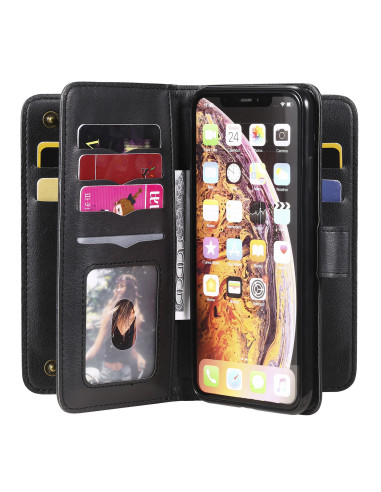 iPhone XS Max Praktisk Plånboksfodral med 11-Fack Array V2