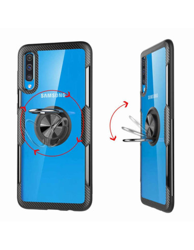 Samsung A40 Praktisk Stöttåligt Skal med Ringhållare V4