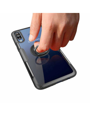 Samsung A40 Praktisk Stöttåligt Skal med Ringhållare V4