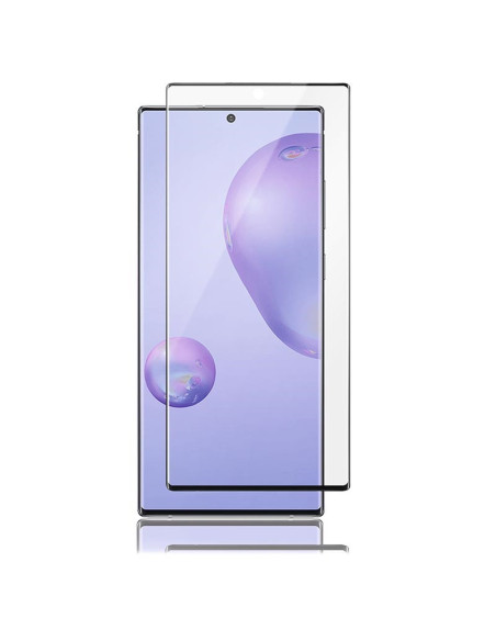 FullFrame härdat glas för Samsung Note 20, sett framifrån med transparent design