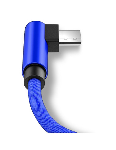 3m Slitstark Flätad Metallic USB-C Kabel Quick Charge 3.0