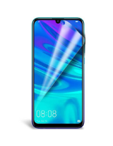 Transparent skärmskydd monterat på Huawei Y6s med tydlig skärmvy