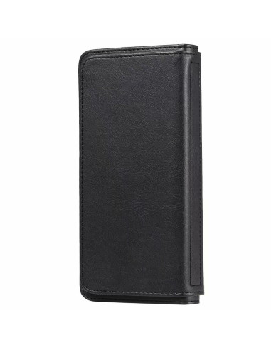 Svart plånboksfodral för Samsung Note 20, sidovy som visar stängd design