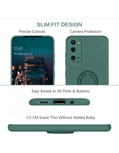 Samsung S20 Plus Stöttåligt Skal med Ringhållare CamShield
