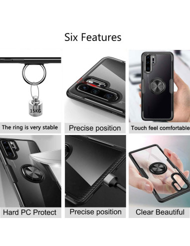 Samsung A10 skal med ringhållare i detaljvy som visar den stabila ringen och det stöttåliga materialet