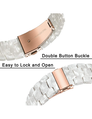 Närbild av låsdetalj på leopardmönstrat harts armband för Apple Watch SE 40mm