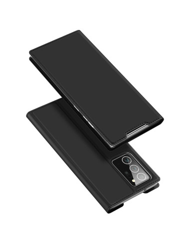 Svart flipfodral för Samsung Note 20 med öppet lock och kortfack