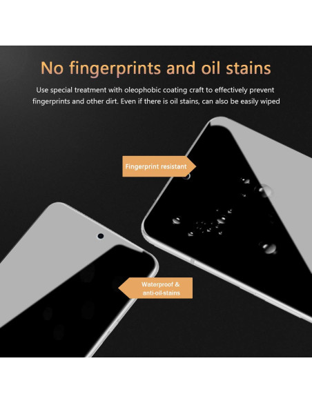 Detaljvy av härdat glas för Samsung S20 FE som visar fingeravtrycksskydd och vattenavvisande egenskaper