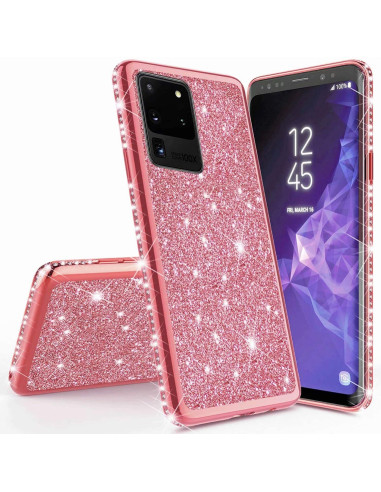 Samsung S20 Ultra Stötdämpande Gummiskal med Strass