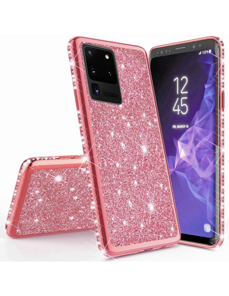 Samsung S20 Ultra Stötdämpande Gummiskal med Strass