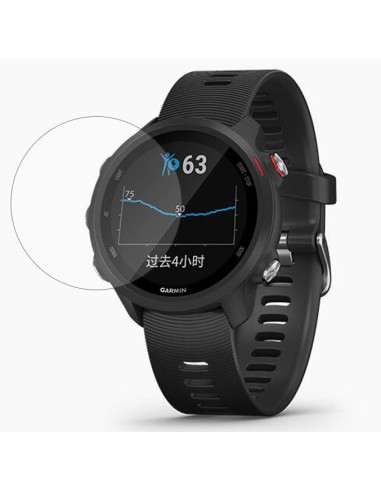 Garmin Forerunner 245 med härdat glas som skyddar skärmen mot repor
