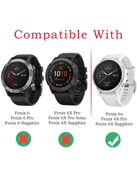 2-PACK Garmin Fenix 6S/6S Pro Härdat Glas 0.2mm 9H 2.5D