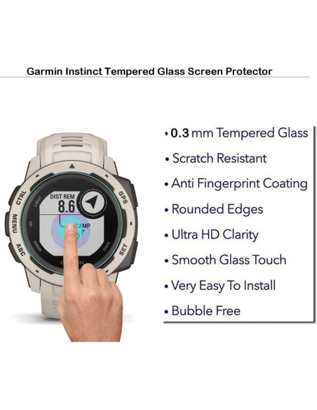 Garmin Instinct Solar Härdat Glas 0.2mm 9H 2.5D