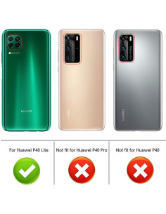 Genomskinligt TPU-skal för Huawei P40 Lite, sett från sidan med mjuka kurvor 2