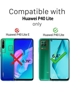 Transparent TPU-skal för Huawei P40 Lite med förstärkta hörn, monterat på telefon 2