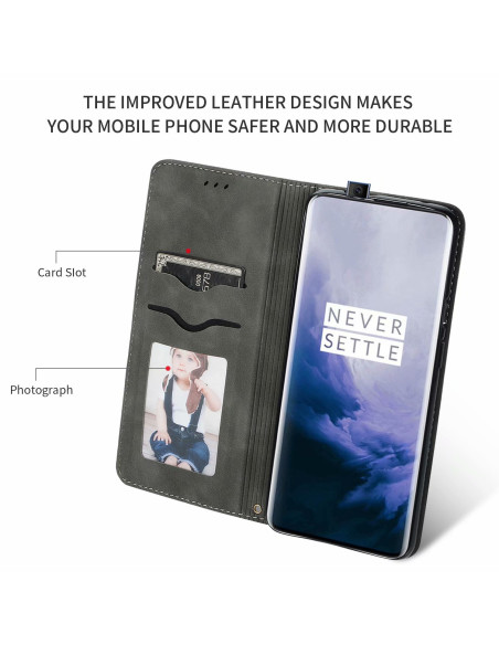 OnePlus 8 Pro Flipfodral Kortfack Mocka