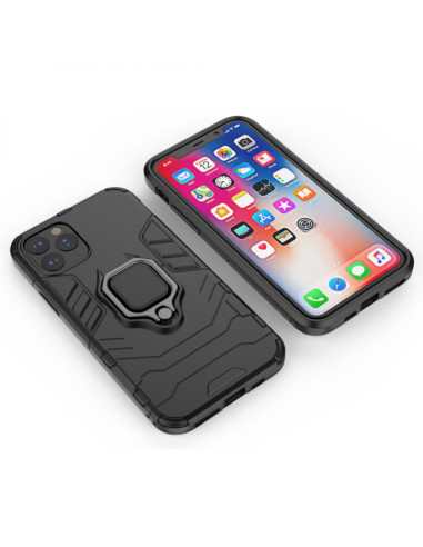 iPhone 12 Pro Max skal i TPU med ringhållare, visat med telefonen monterad framifrån