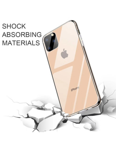 iPhone 12 Pro Max Stötdämpande Skal 9H Härdat Glas Baksida Glassback
