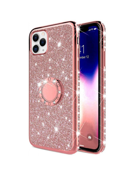 iPhone 12 Pro Max Stötdämpande Skal med Ringhållare Strass
