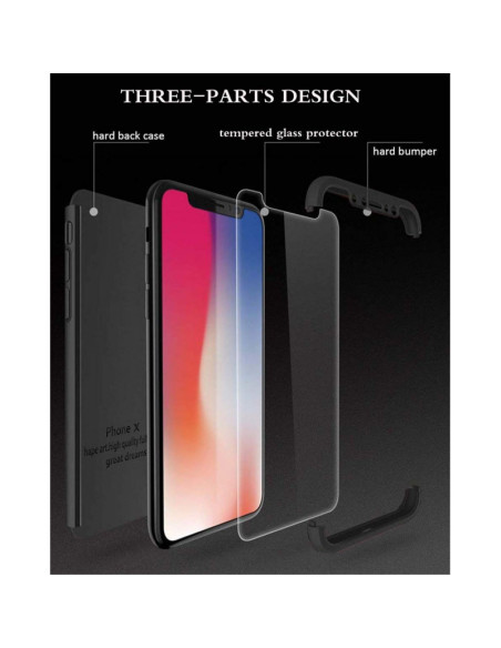 iPhone 12 Mini 360° 3in1 FullCover Skal inkl. Härdat Glas