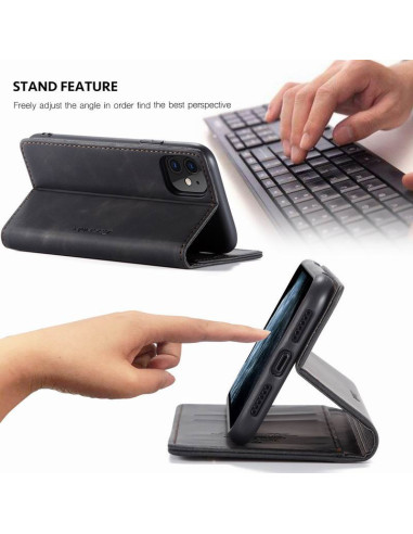 iPhone 12 Mini Exklusivt Elegant Flipfodral CaseMe 3-FACK
