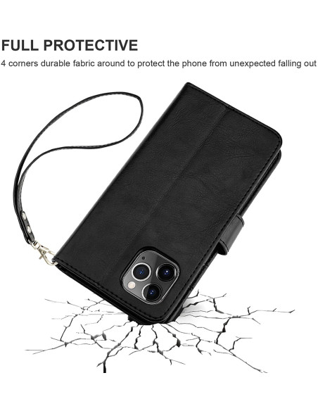 iPhone 12 Mini Plånboksfodral PU-Läder 4-FACK