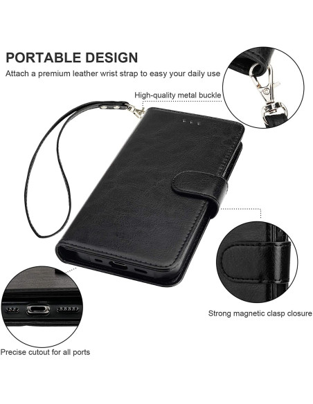 iPhone 12 Pro Plånboksfodral PU-Läder 4-FACK