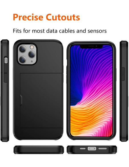 iPhone 12 Pro Max Stöttåligt Skal med Kortfack
