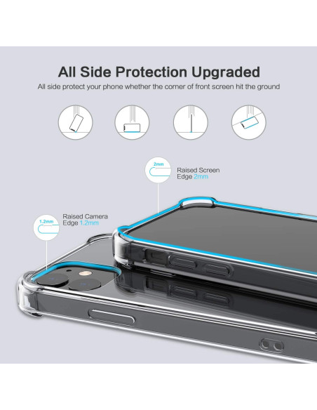 Närbild av iPhone 12 Pro Max skal med fokus på förstärkta hörn och kameraskydd