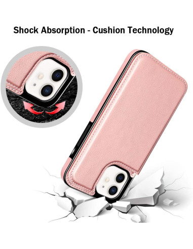 iPhone 12 / 12 Pro Stöttåligt Skal Korthållare 3-FACK Flippr