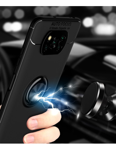 Xiaomi Poco X3 NFC Praktisk Stöttåligt Skal med Ringhållare V3