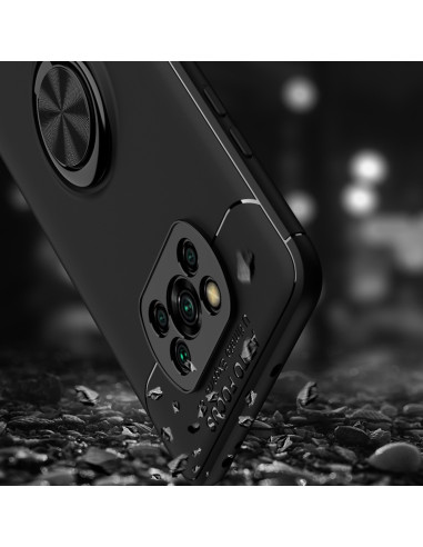 Xiaomi Poco X3 NFC Praktisk Stöttåligt Skal med Ringhållare V3