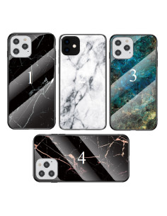 iPhone 12 Pro Max Marmorskal 9H Härdat Glas Baksida Glassback V2 2